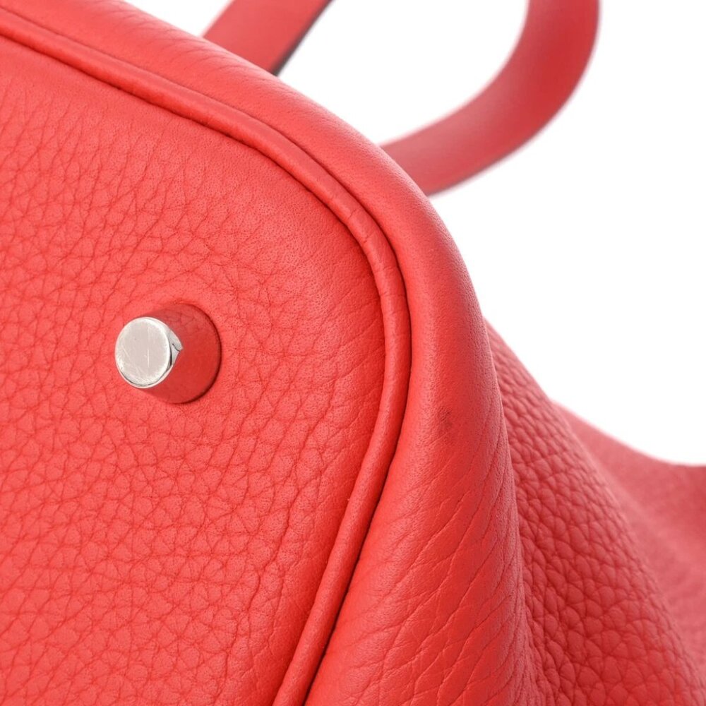 HERMES Picotan Lock MM Rouge casaque hand bag - Picture 5 of 12